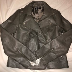 Forever 21 Grey Faux Leather Jacket